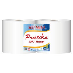 Ipari törlő 2 rétegű tekercses átmérő: 29 cm 1000 lap/tek 2 tekercs/karton Paperdi Pratika 1000_BI8S1000 Iroda üzemeltetés, munkavédelem Paperdi