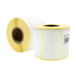 Etikett címke thermo, 40x70mm, tekercses, 1000 címke/tekercs fehér