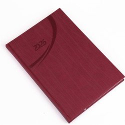 Határidőnapló Fashion B/5 heti + napló fehér lapokkal bordó Realsystem 2026.