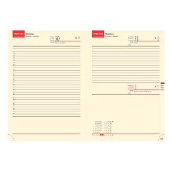 Határidőnapló Bolero A/5, napi krémszínű lapokkal szürke Realsystem 2027.