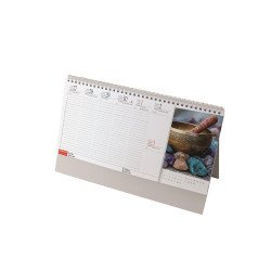 Asztali naptár 320mmx155mm, Meditáció fehérlapok álló tartóval Realsystem 2027.