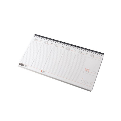 Asztali naptár 320mmx155mm, fehérlapok fekvő fekete műbörrel borított tartóval Realsystem 2026.