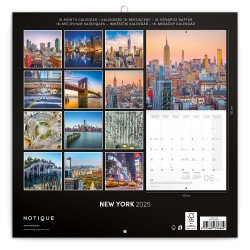 Falinaptár képes lemeznaptár 300x300mm, New York Realsystem 2027.