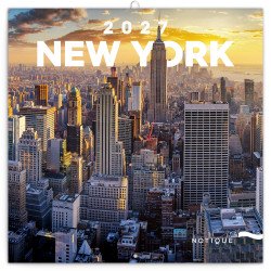Falinaptár képes lemeznaptár 300x300mm, New York Realsystem 2027. Falinaptár Realsystem