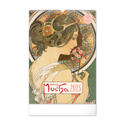 Falinaptár képes  330×460mm Alphonse Mucha  Realsystem 2026. Falinaptár Realsystem