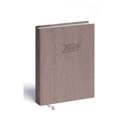 Határidőnapló 2day B/6, kétnapos beosztás + jegyzetlap drapp Realsystem 2026.