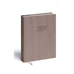 Határidőnapló 2day B/6, kétnapos beosztás + jegyzetlap drapp Realsystem 2026.
