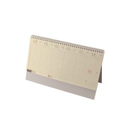 Asztali naptár 320mmx155mm, krémszínű lapokkal álló Realsystem 2026.