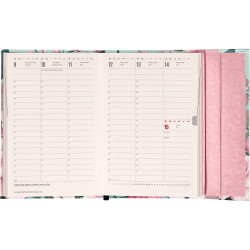 Határidőnapló mágnessel záródó, krémszínű lapokkal Monstera 110×160 mm, Presco