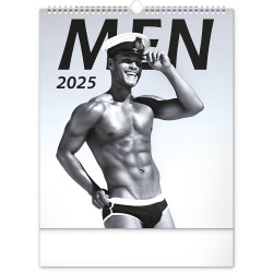 Falinaptár képes  300x340mm Men Realsystem 2026. Falinaptár Realsystem