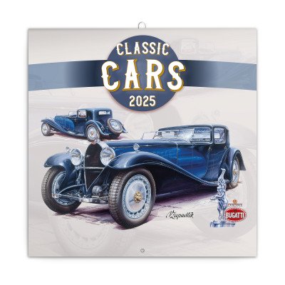 Falinaptár képes lemeznaptár 300x300mm, Classic Cars Realsystem 2027.