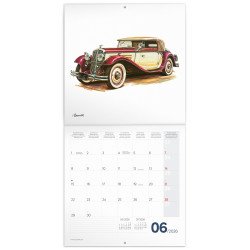 Falinaptár képes lemeznaptár 300x300mm, Classic Cars Realsystem 2027.
