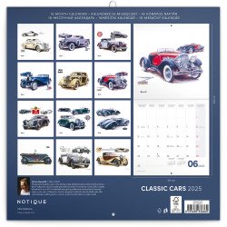 Falinaptár képes lemeznaptár 300x300mm, Classic Cars Realsystem 2027.