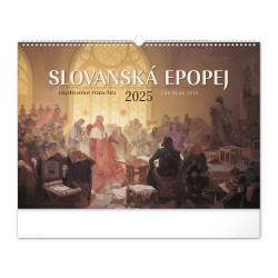Falinaptár képes  480×330mm The Slav Epic-Alphonse Mucha Realsystem 2026. Falinaptár Realsystem