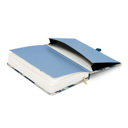 Keménytáblás notesz krémszínű lapokkal leszorító gumiszalaggal Bouquet 130x210mm, Presco