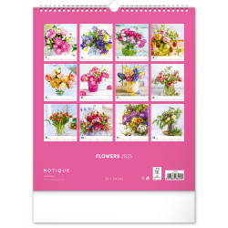 Falinaptár képes  300x340mm Flowers Realsystem 2026.