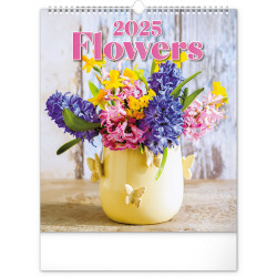 Falinaptár képes  300x340mm Flowers Realsystem 2026. Falinaptár Realsystem