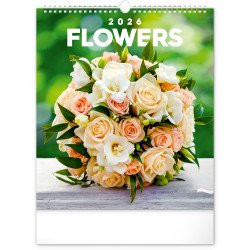 Falinaptár képes  300x340mm Flowers Realsystem 2026.