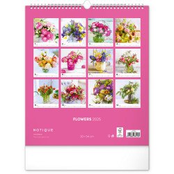 Falinaptár képes  300x340mm Flowers Realsystem 2026.
