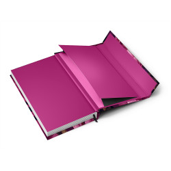 Határidőnapló mágnessel záródó, heti, fehér lapokkal Purple Flowers 130x210 mm, Presco