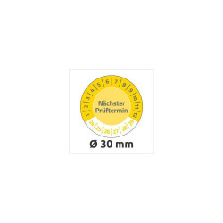 Etikett címke, o30mm, eltávolíthatatlan 8 címke/ív, 10 ív/doboz, Avery sárga