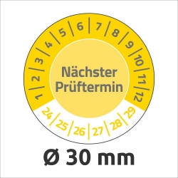 Etikett címke, o30mm, eltávolíthatatlan 8 címke/ív, 10 ív/doboz, Avery sárga