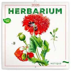 Falinaptár képes lemeznaptár 300x300mm, Herbarium Realsystem 2027. Falinaptár Realsystem
