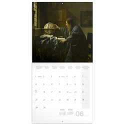 Falinaptár képes lemeznaptár 300x300mm, Johannes Vermeer Realsystem 2026.