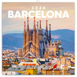 Falinaptár képes lemeznaptár 300x300mm, Barcelona Realsystem 2026. Falinaptár Realsystem