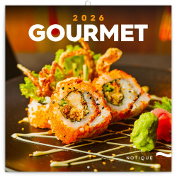 Falinaptár képes lemeznaptár 300x300mm, Gourmet Realsystem 2026. Falinaptár Realsystem