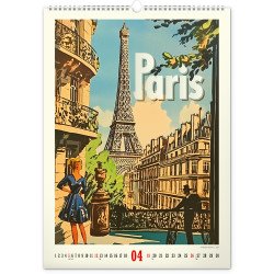 Falinaptár képes  330×460mm Vintage Posters-World Cities Realsystem 2027.