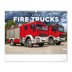 Falinaptár képes  480×330mm Fire Trucks Realsystem 2026. Falinaptár Realsystem