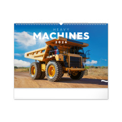 Falinaptár képes  480×330mm Heavy Machines Realsystem 2026. Falinaptár Realsystem