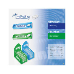 Cukorka mentolos, JAKE Infinity 12db/csomag