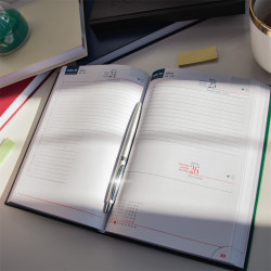 Határidőnapló agenda Standard A/5, napi, fehér lapokkal (bézs) 2026. Bluering®