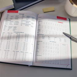 Határidőnapló agenda Standard A/5, napi, fehér lapokkal (zöld) 2026. Bluering®