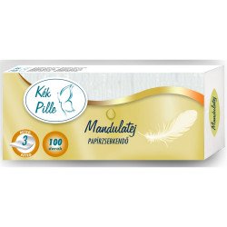 Papírzsebkendő 3 rétegű 100 db/csomag Kék Pille mandulatej Iroda üzemeltetés, munkavédelem Egyéb