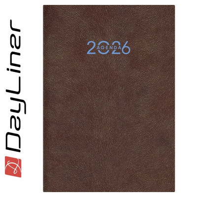 Határidőnapló Animal A5 napi, fehér lapokkal Bulldog barna Dayliner 2027.