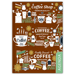 Határidőnapló Colors A5 napi, fehér lapokkal Coffee Dayliner 2026. Határidőnapló Dayliner