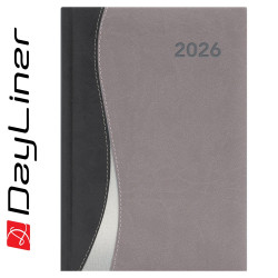 Határidőnapló Dubai A5 heti, fehér lapokkal fekete-szürke Dayliner 2026. Határidőnapló Dayliner