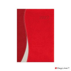 Határidőnapló Dubai A5 heti, fehér lapokkal piros-piros Dayliner 2027. Határidőnapló Dayliner
