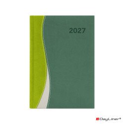 Határidőnapló Dubai A5 heti, fehér lapokkal zöld-zöld Dayliner 2027. Határidőnapló Dayliner