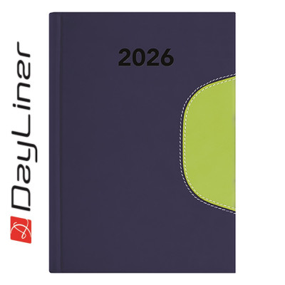 Határidőnapló Memphis B6 heti, fehér lapokkal kék-zöld Dayliner 2027.