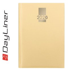 Határidőnapló MyPastel A5 heti, krémszínű lapokkal sárga Dayliner 2027. Határidőnapló Dayliner