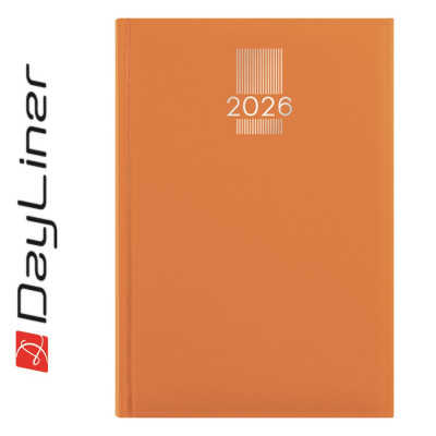 Határidőnapló MyPastel A5 napi, krémszínű lapokkal narancs Dayliner 2027.