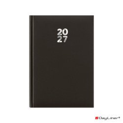 Határidőnapló Pannon A5 heti, fehér lapokkal fekete Dayliner 2027. Határidőnapló Dayliner