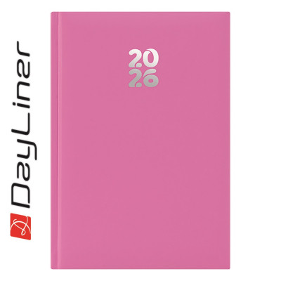 Határidőnapló Pannon A5 napi, fehér lapokkal fuchsia Dayliner 2027.