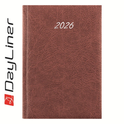 Határidőnapló Rebel A5 napi, krémszínű lapokkal bordó Dayliner 2027.
