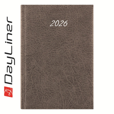Határidőnapló Rebel A5 napi, krémszínű lapokkal szürke Dayliner 2027.