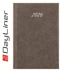 Határidőnapló Rebel A5 napi, krémszínű lapokkal szürke Dayliner 2026. Határidőnapló Dayliner